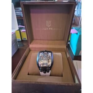 Montres Prestige X Invicta Automatic Men's Watch Skeleton Dial 44mm White Band